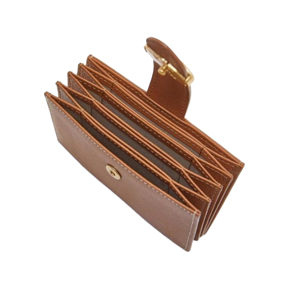 아떼 바네사브루노 액세사리 브라운 알렉산드라 레더 아코디언 카드지갑 브라운(Athe Vanessabruno Acc Brown Alexandra Leather Accordion Card Wallet Normal Brown) - 3