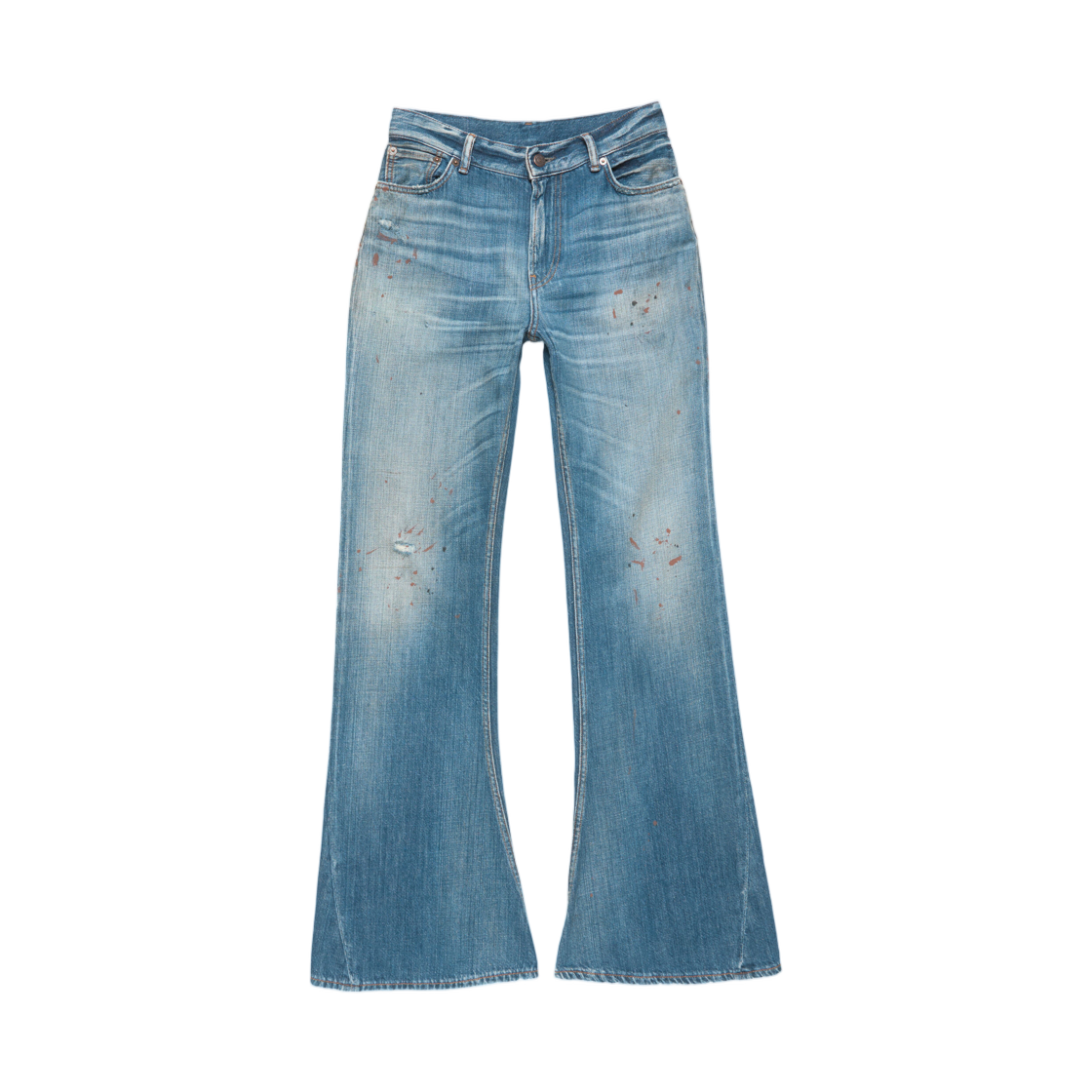(W) 아크네 스튜디오 피티드 진 2025F 미드 블루((W) Acne Studios Fitted Jeans 2025F Mid Blue) - 1