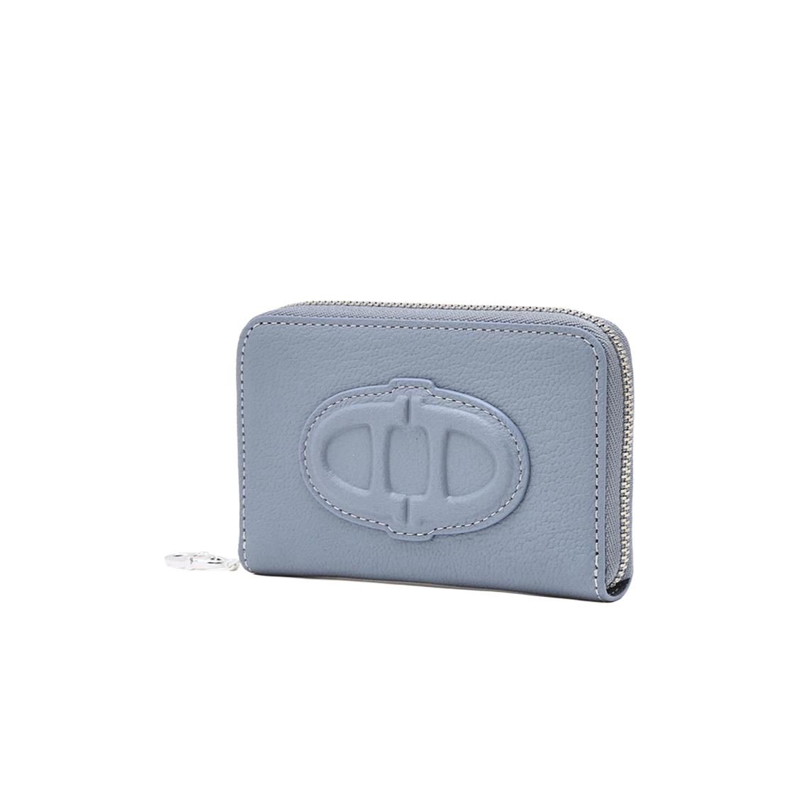 AAHO6E459B1 Athe Vanessabruno Acc Stamp Sky Blue Lambskin Zipper Coin Wallet Light Blue