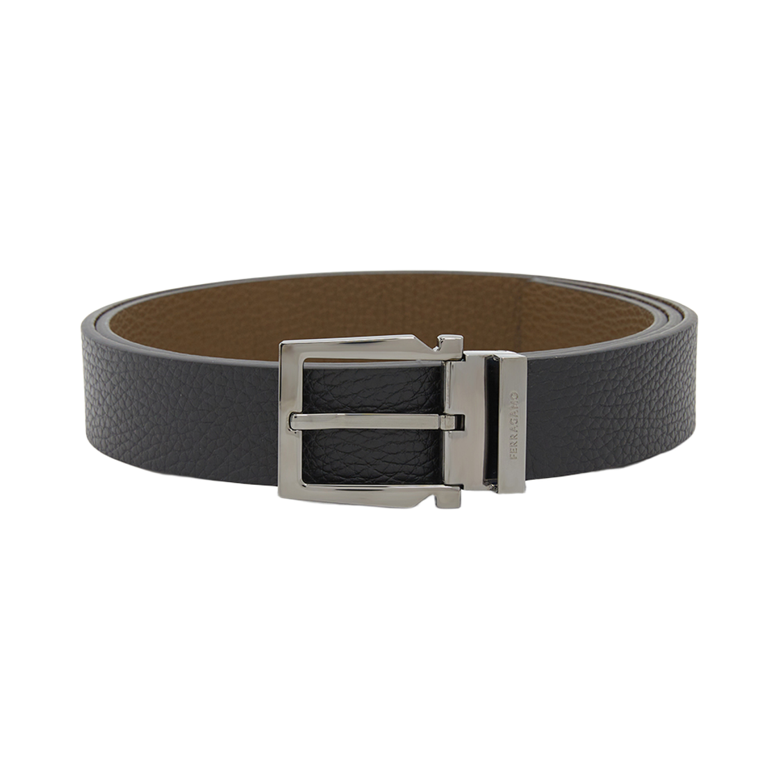 페라가모 리버시블 어드저스터블 벨트 브라운 슈가 블랙(Ferragamo Reversible and Adjustable Belt Brown Sugar Black) - 1