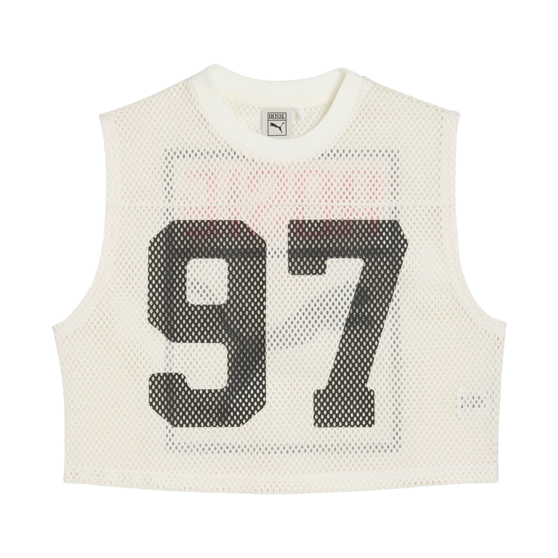 (W) 푸마 x 로제 릴렉스드 메쉬 탑 웜 화이트((W) Puma x Rosé Relaxed Mesh Top Warm White) - 2