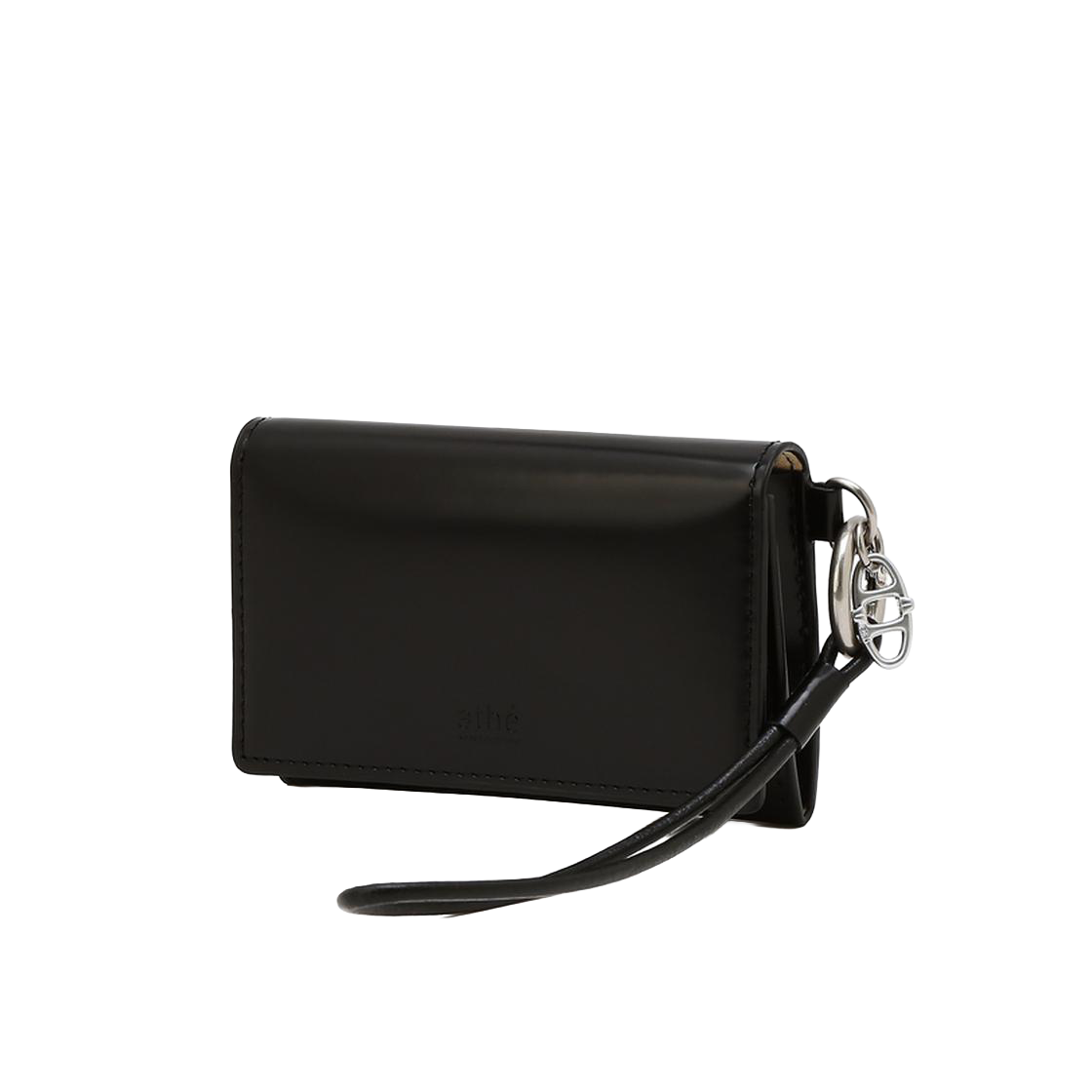 AAHO6E600BK Athe Vanessabruno Acc Black Box Leather Strap Business Card Wallet Black