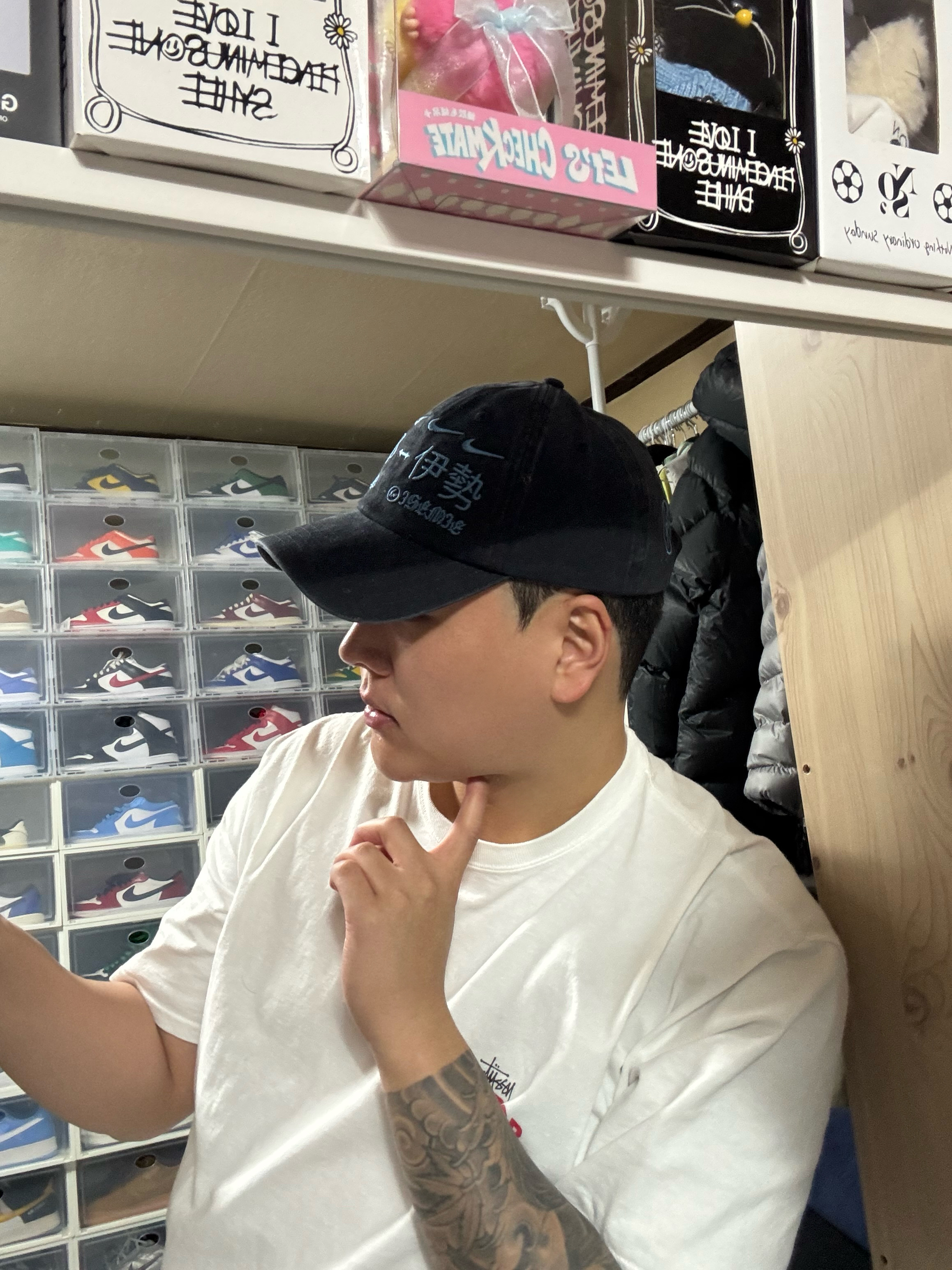 Travis Scott Cactus Jack x Fragment x Nike Houston To Ise Mie Hat Black, Stussy Stock Seoul Hood Black 착용 스타일 - 6