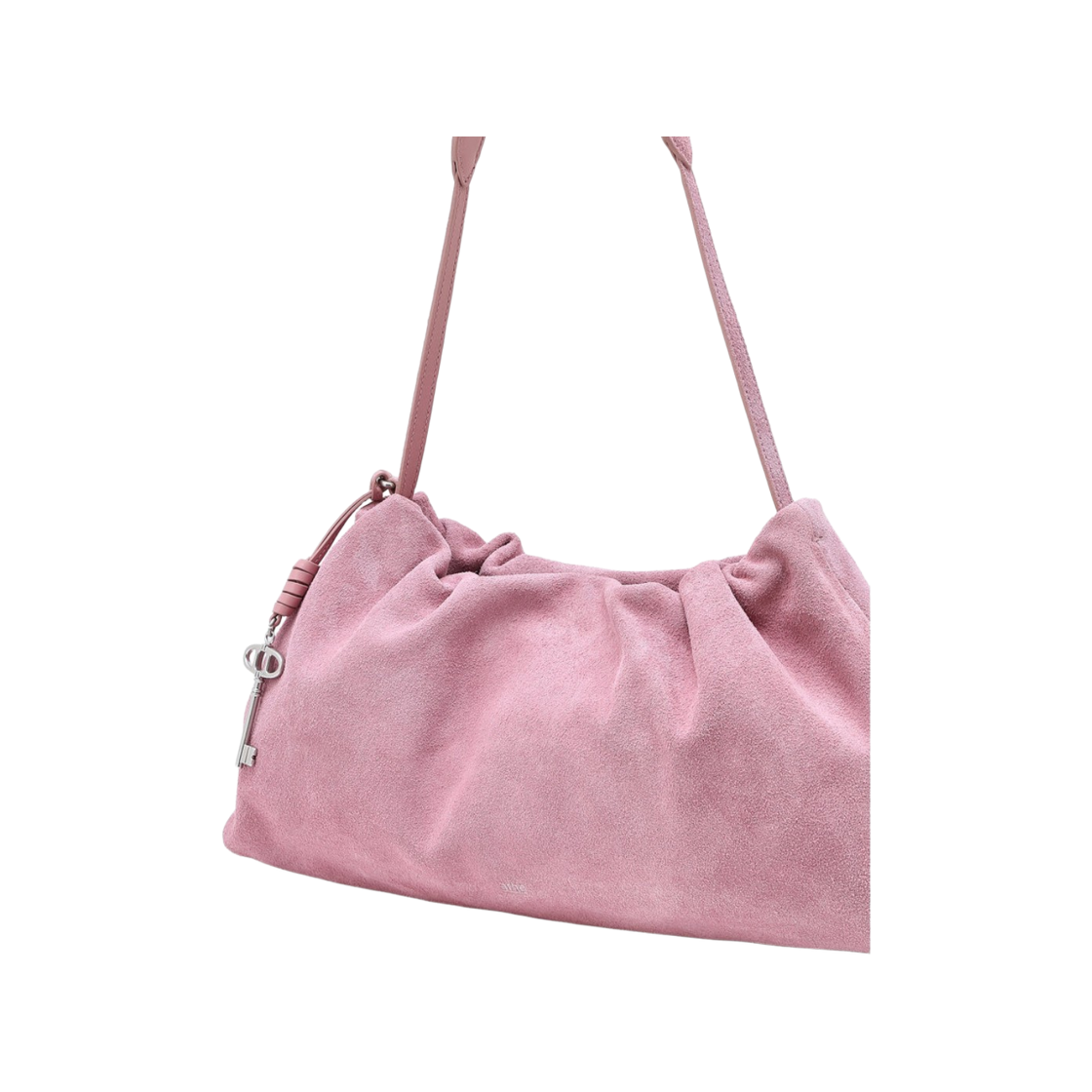 아떼 바네사브루노 액세사리 무스 핑크 스웨이드 복조리 숄더백 M 핑크(Athe Vanessabruno Acc Mousse Pink Suede Drawstring Shoulder Bag M Normal Pink) - 6