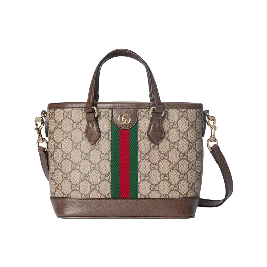 구찌 오피디아 스몰 토트백 베이지 다크 브라운(Gucci Ophidia Small Tote Bag Beige Dark Brown)