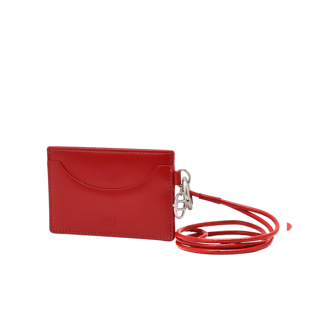 아떼 바네사브루노 액세사리 레드 복스레더 스트랩 단카드지갑 레드(Athe Vanessabruno Acc Red Box Leather Strap Single Card Wallet Normal Red)
