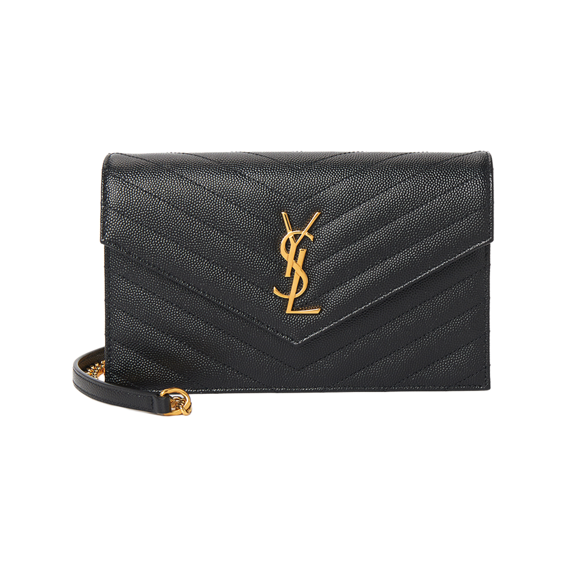 생로랑 카산드라 엔벨로프 체인 월렛 블랙(Saint Laurent Cassandre Envelope Chain Wallet Black) - 1