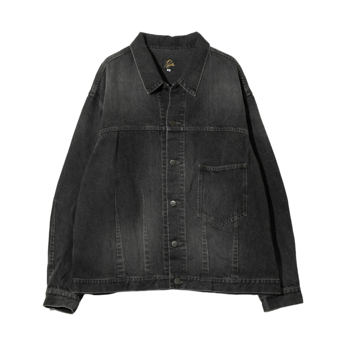 SX200B Needles Darts Bottom Jean Jacket 12oz Denim Black