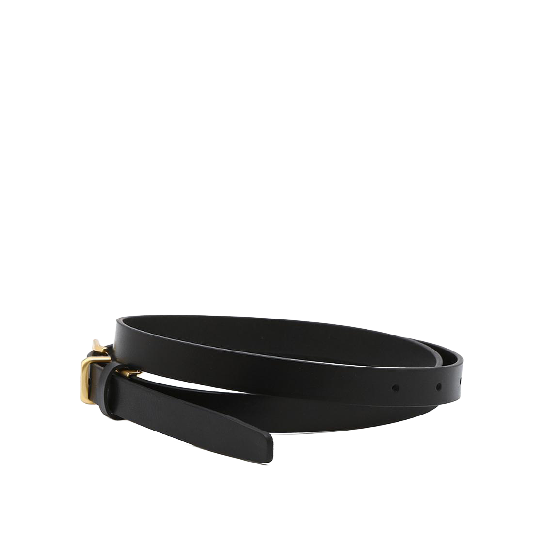 AABE6E026BK Athe Vanessabruno Acc Black Square Buckle Leather Belt Black