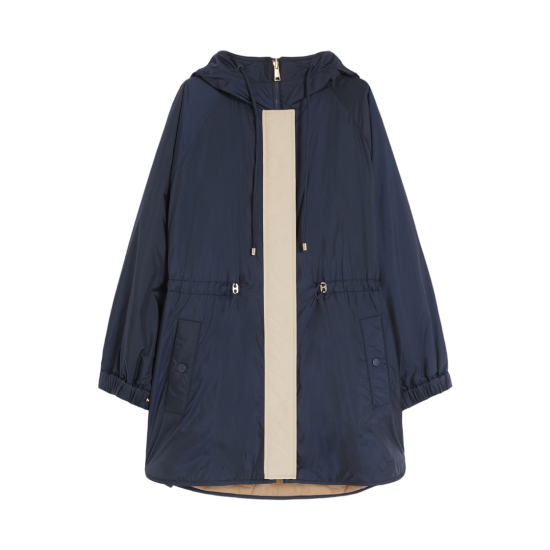 ALCAMO-014 (W) Max Mara Alcamo Water-Repellent Reversible Parka Navy