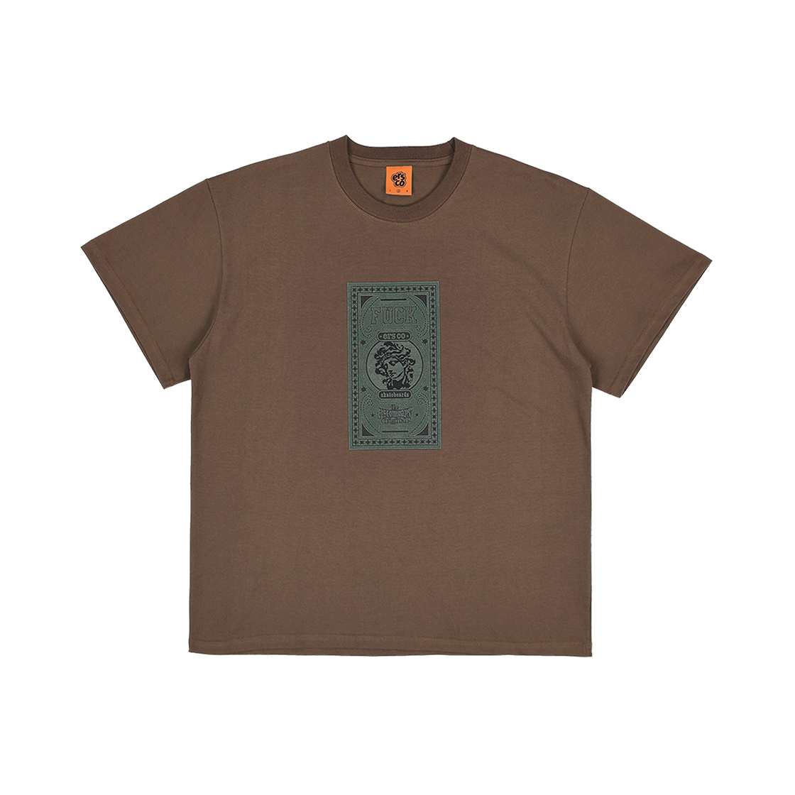 이알에스코 퍽 카드 티셔츠 브라운(ersco F@#K Card T-shirt Brown)