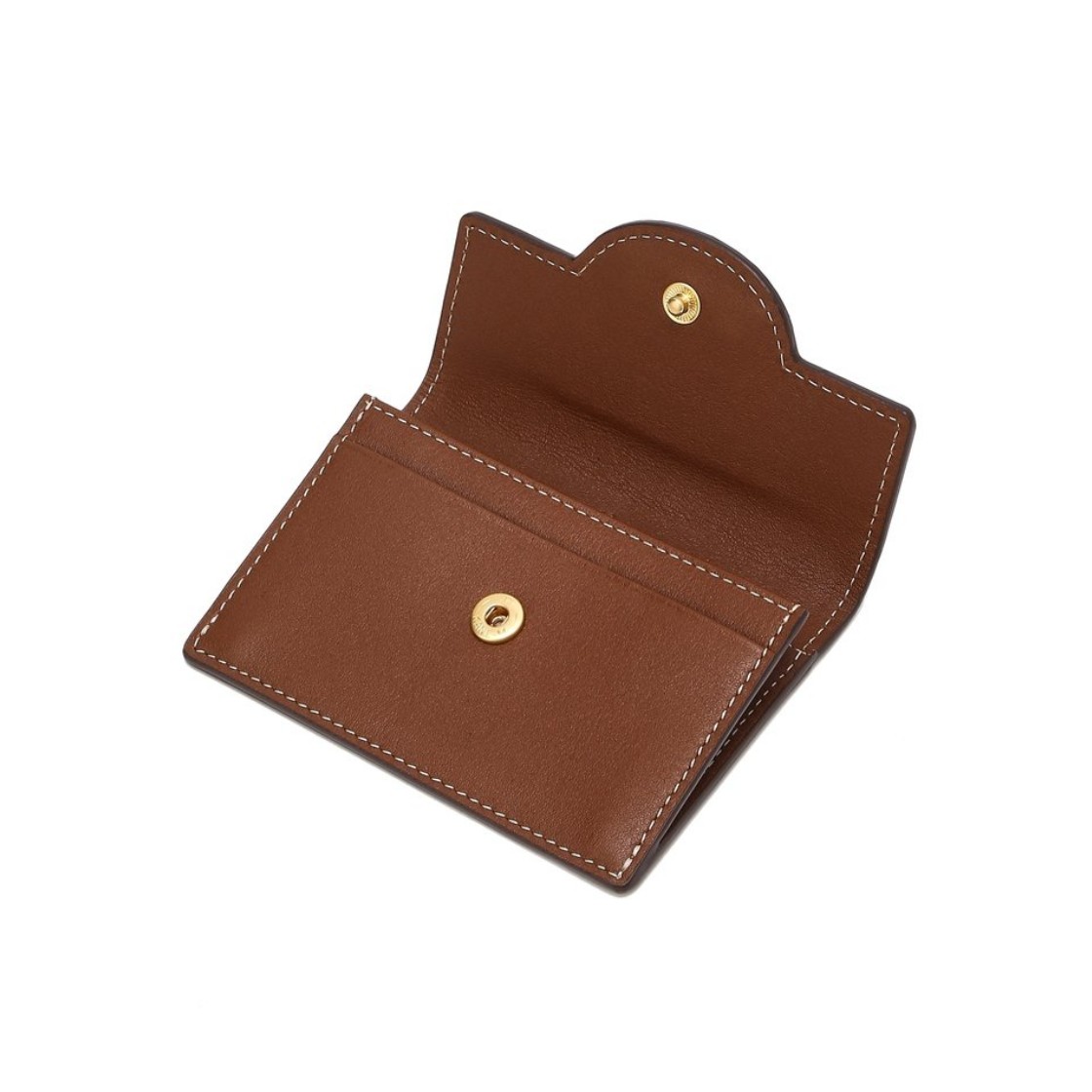 아떼 바네사브루노 액세사리 브라운 레더 플랩 카드지갑 브라운(Athe Vanessabruno Acc Brown Leather Flap Card Wallet Normal Brown) - 3