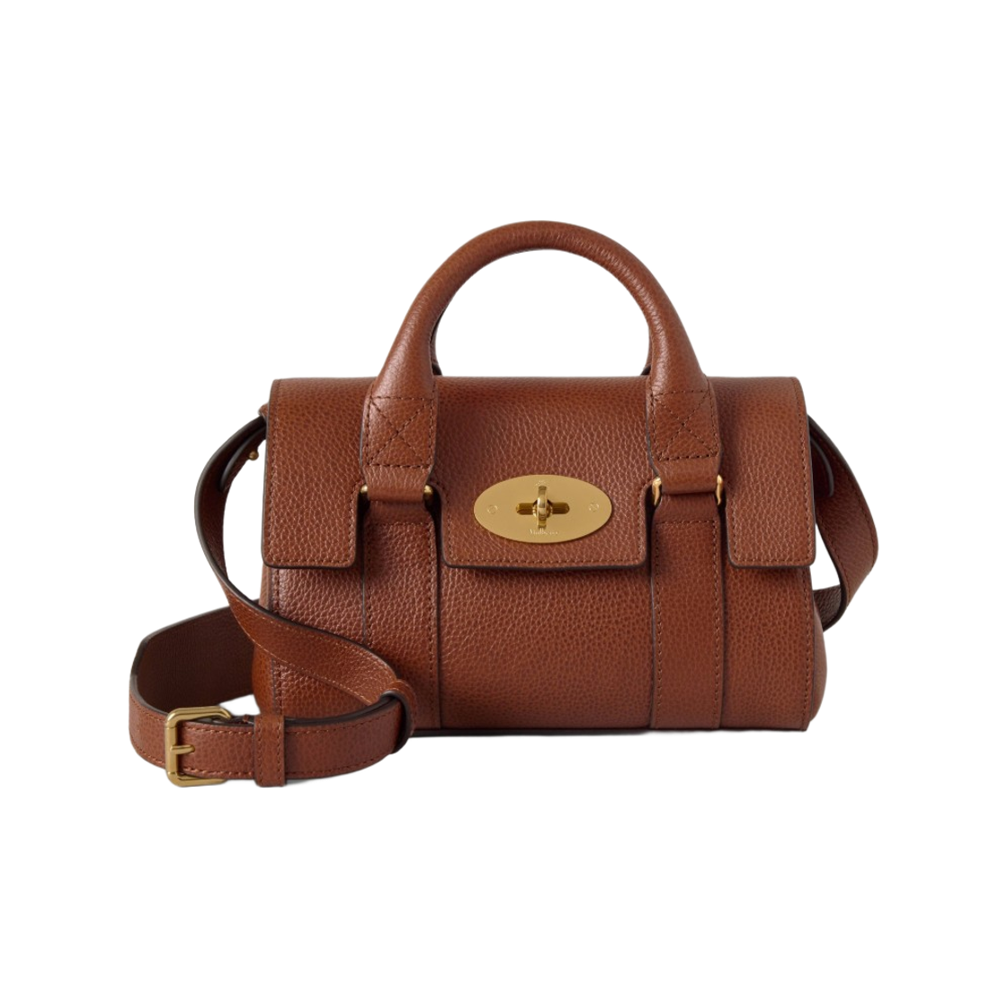 멀버리 미니 베이스워터 투톤 스몰 클래식 그레인 토트백 오크(Mulberry Mini Bayswater Two Tone Small Classic Grain Tote Bag Oak)