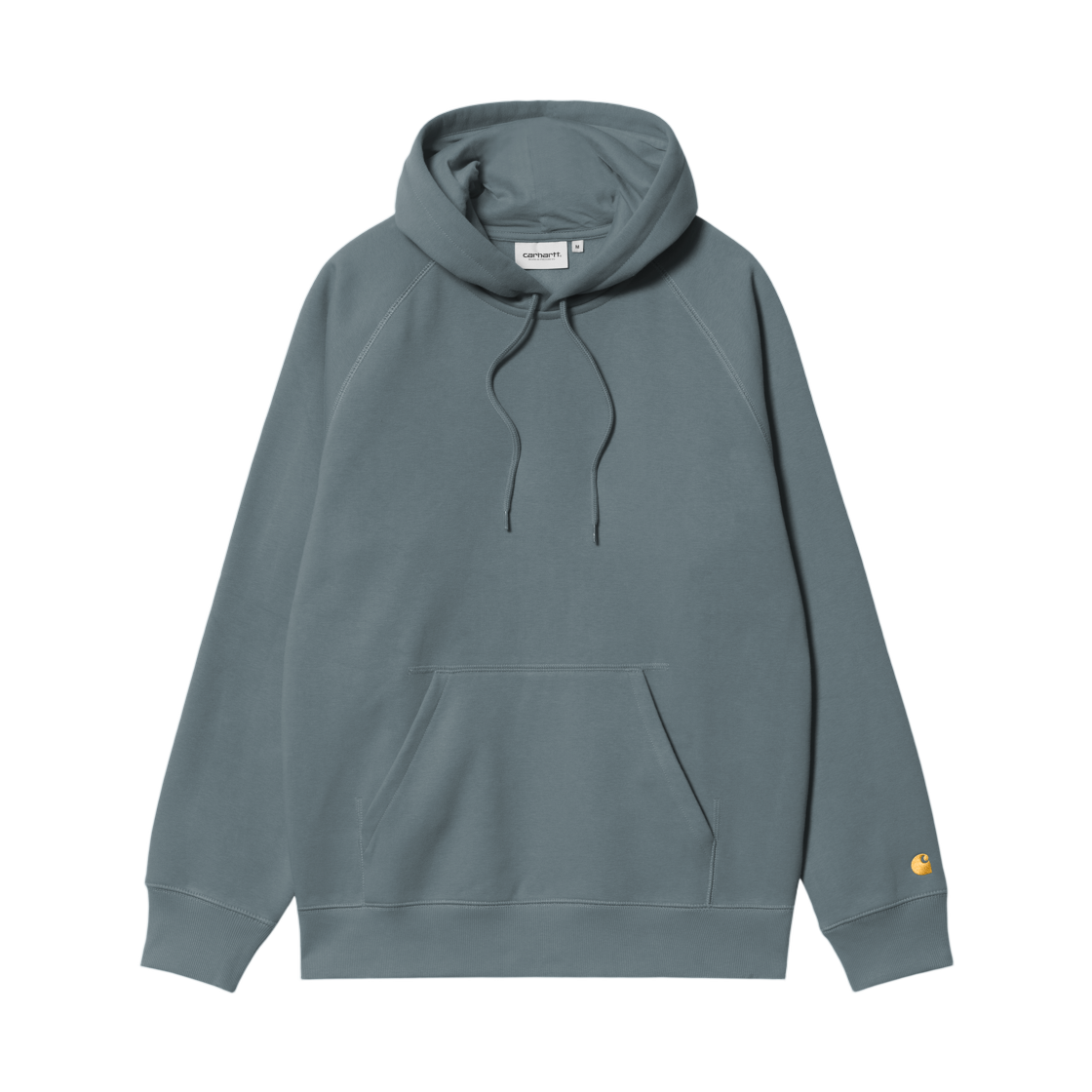 I033661-3LP-XX Carhartt WIP Hooded Chase Sweatshirt Cozy Blue Gold