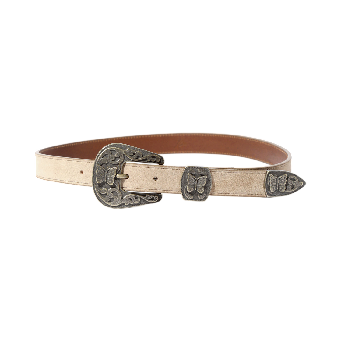 니들스 빠삐용 웨스턴 팁 벨트 스웨이드 토프(Needles Papillon Western Tip Belt Suede Taupe)