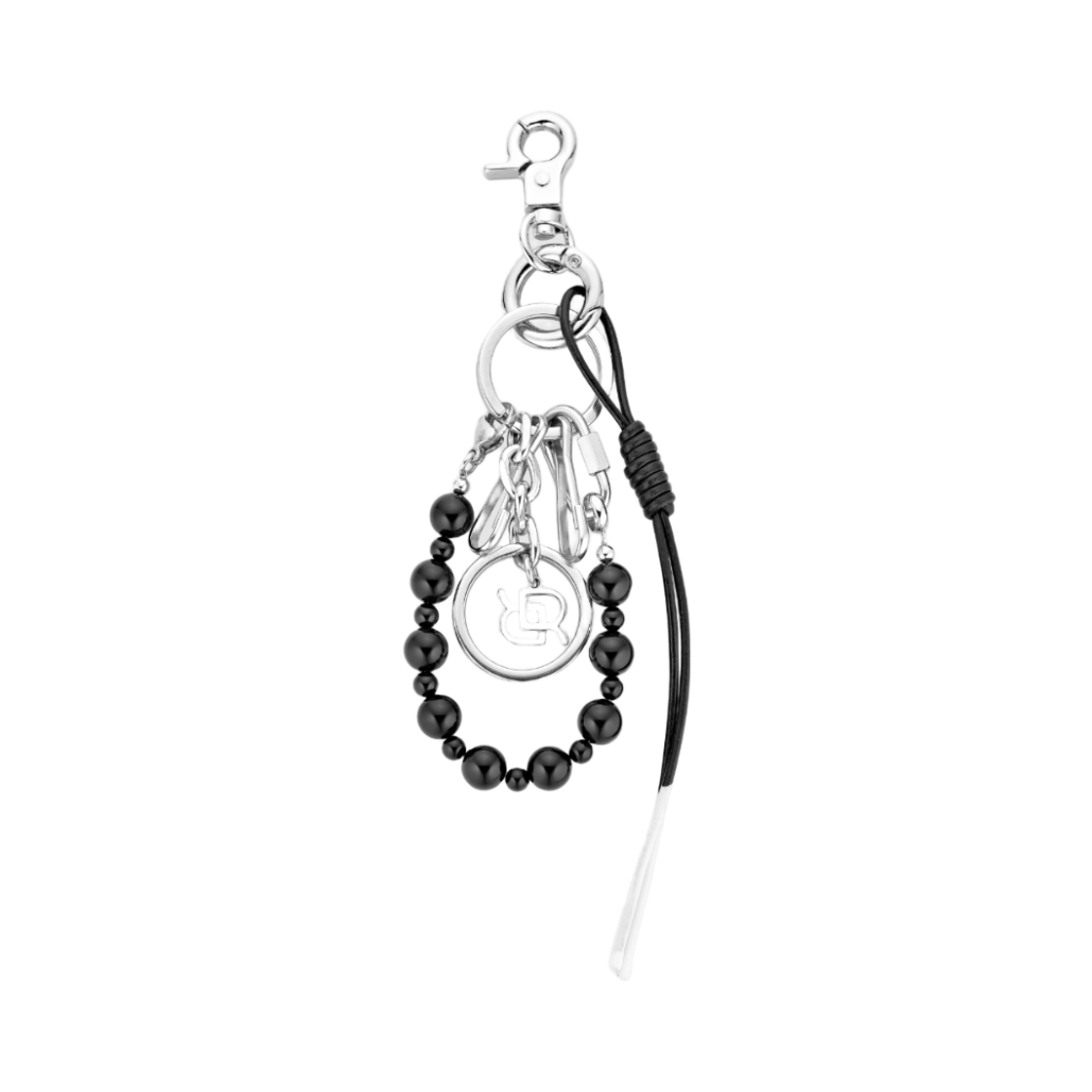 RKSN196 ROMANTINUER SN.196 Black Gemstone Keyring