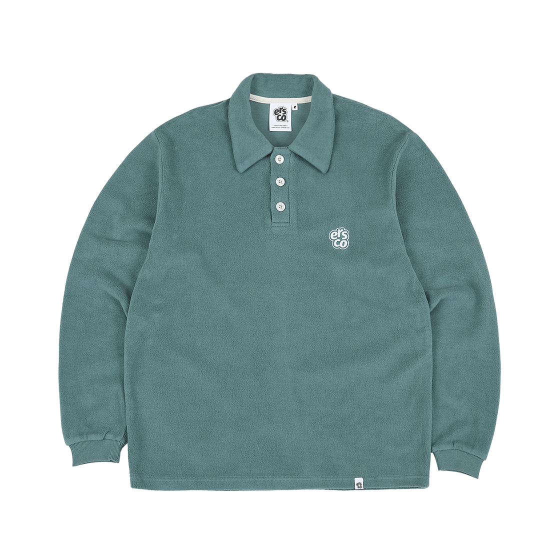 이알에스코 더스티 카라 롱슬리브 블루 그린(ersco Dusty Collar LS T-Shirt Blue Green) - 1