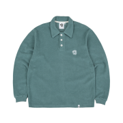 ersco Dusty Collar LS T-Shirt Blue Green