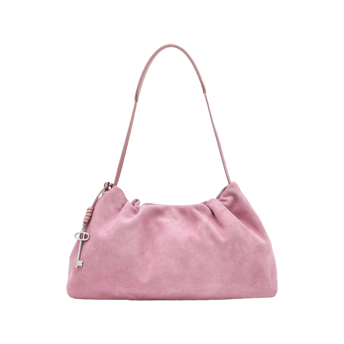 아떼 바네사브루노 액세사리 무스 핑크 스웨이드 복조리 숄더백 M 핑크(Athe Vanessabruno Acc Mousse Pink Suede Drawstring Shoulder Bag M Normal Pink) - 2