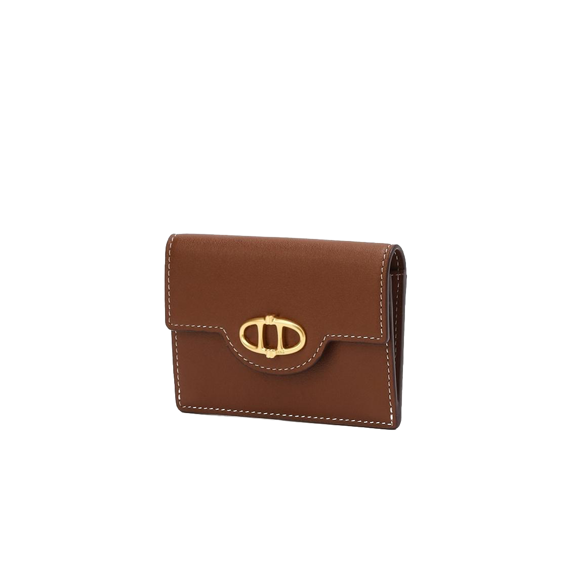아떼 바네사브루노 액세사리 브라운 레더 플랩 카드지갑 브라운(Athe Vanessabruno Acc Brown Leather Flap Card Wallet Normal Brown)