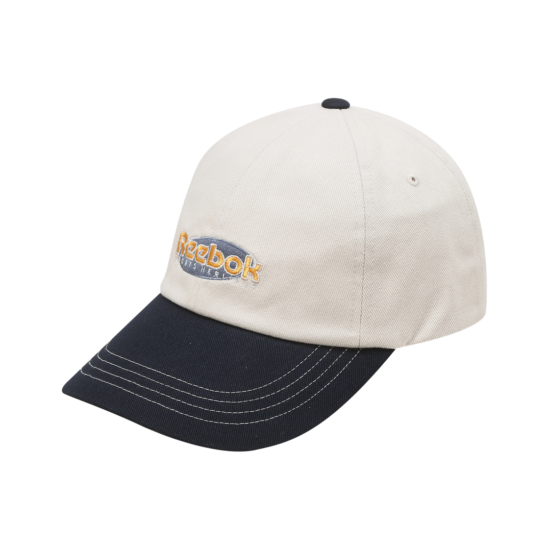 리복 투톤 로고 볼캡 아이보리 네이비(Reebok Two-Tone Logo Ball Cap Ivory Navy)
