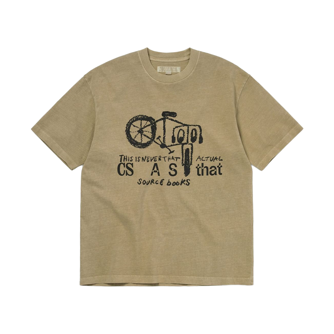 디스이즈네버댓 x 액츄얼 소스 서비스 티셔츠 카키(Thisisneverthat x Actual Source Services T-Shirt Khaki) - 1