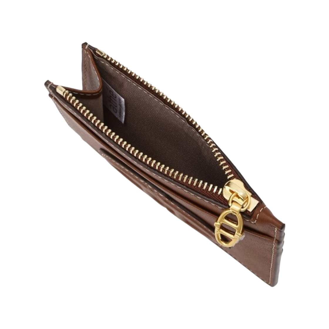 아떼 바네사브루노 액세사리 스탬프 브라운 레더 지퍼 단카드지갑 브라운(Athe Vanessabruno Acc Stamp Brown Leather Zipper Single Card Wallet Normal Brown) - 2