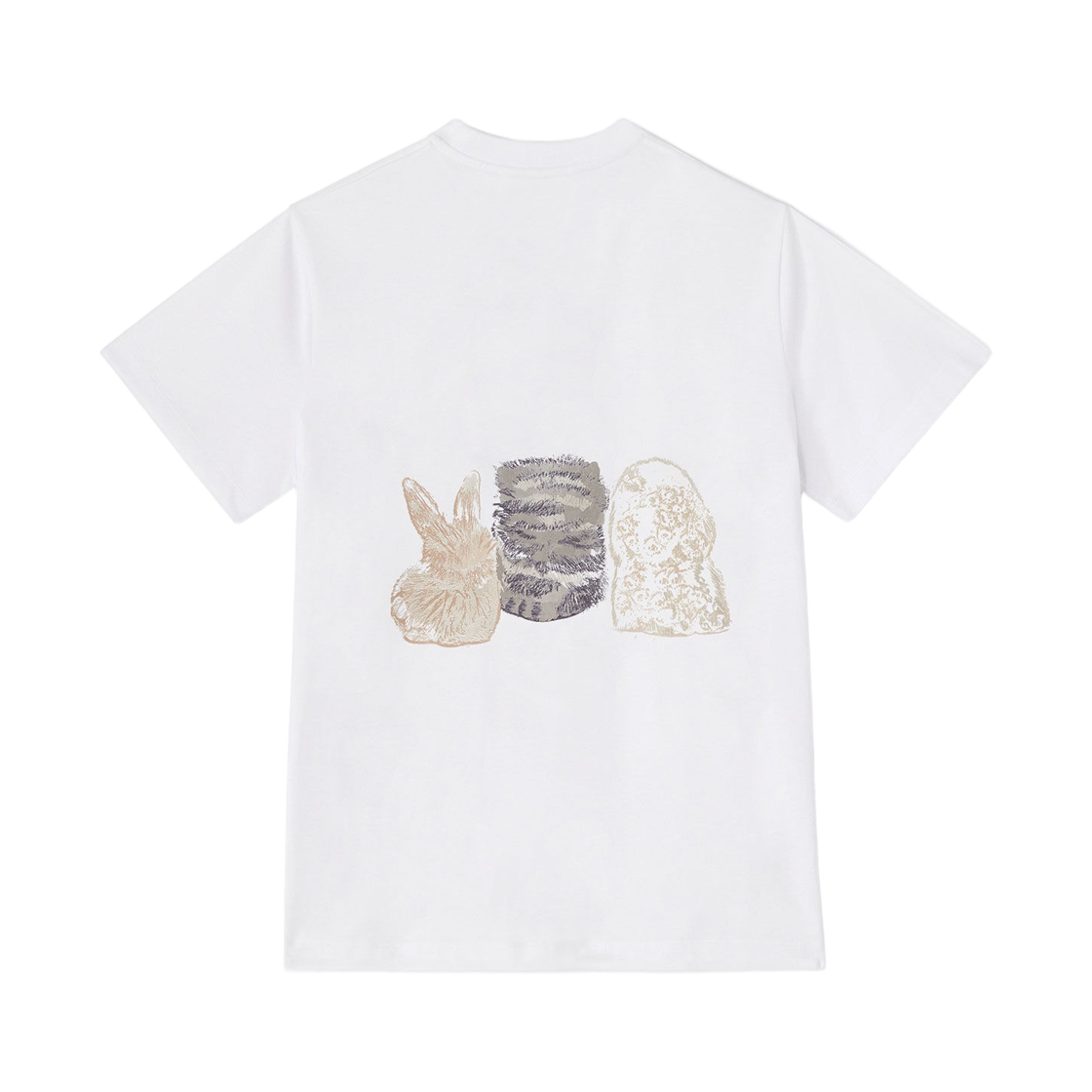 (W) 가니 애니멀 프린트 티셔츠 화이트((W) Ganni Animals Print T-Shirt White) - 2