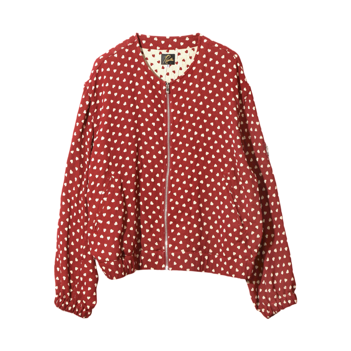 SX241A Needles Line Crew Jacket Double Weave Jacquard Red Heart