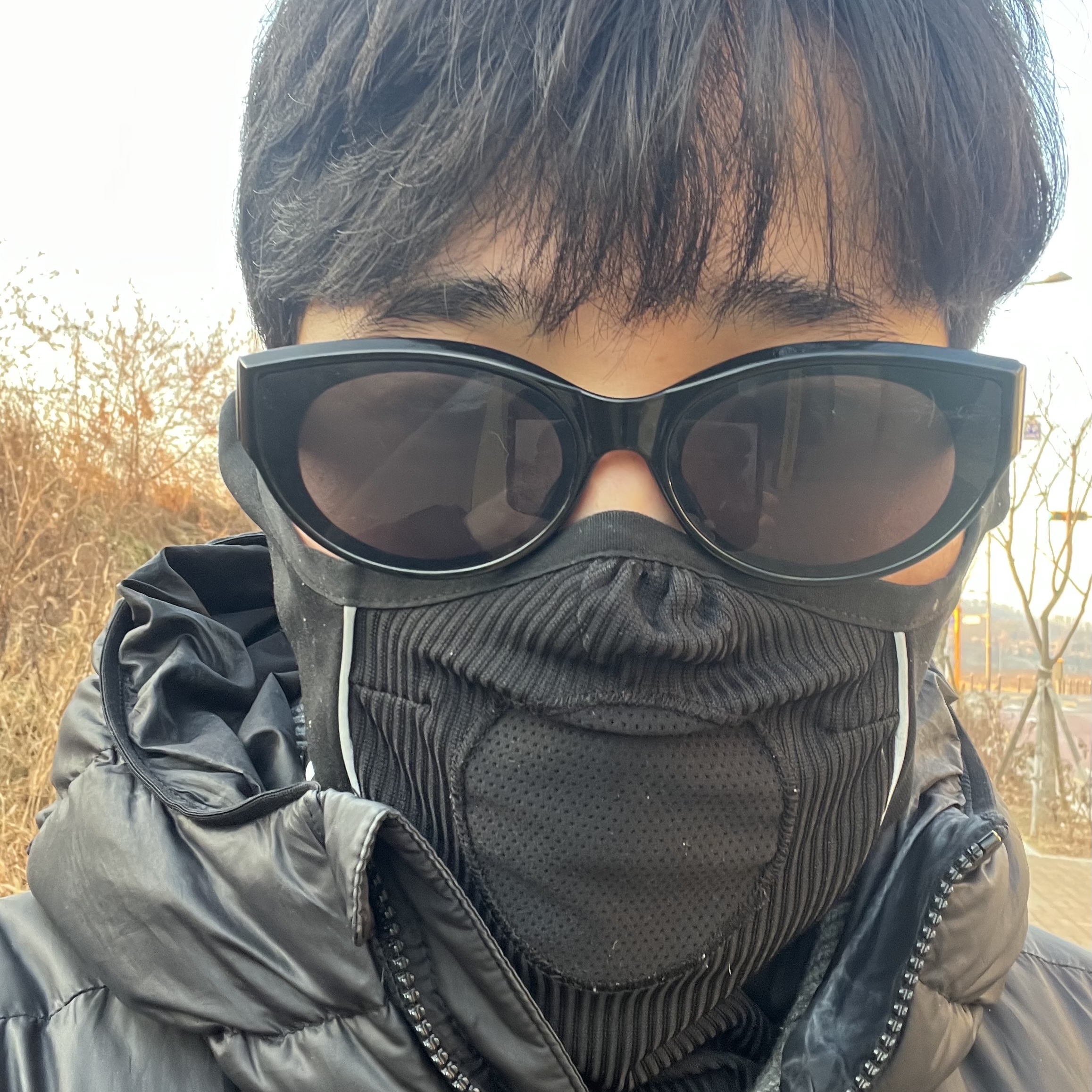Nike Winter Warrior Dri-Fit Global Football Snood Black 착용 스타일 - 3