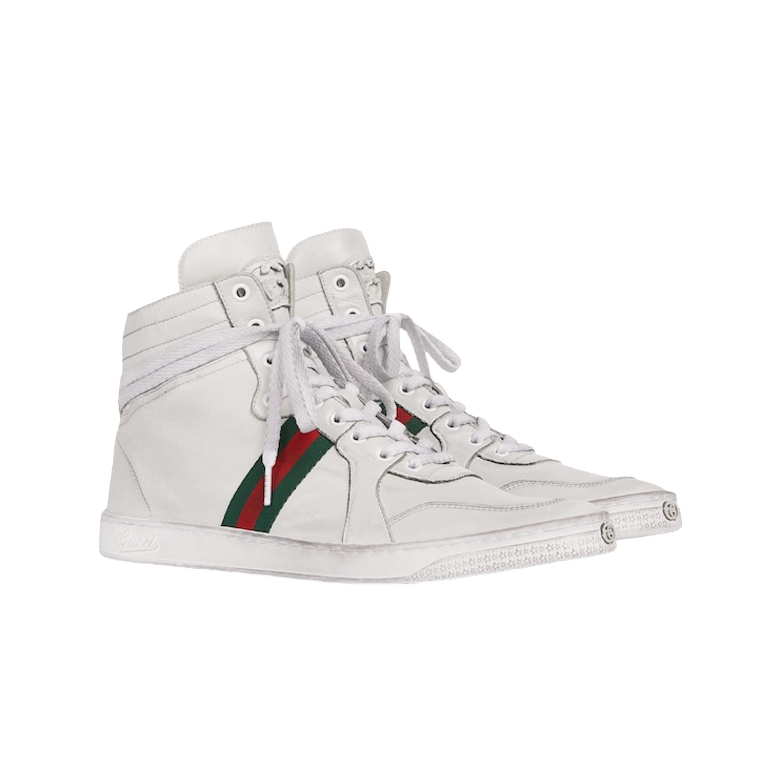 구찌 스트레치 하이 탑 스니커즈 화이트(Gucci Stretch High Top Sneakers White) - 2