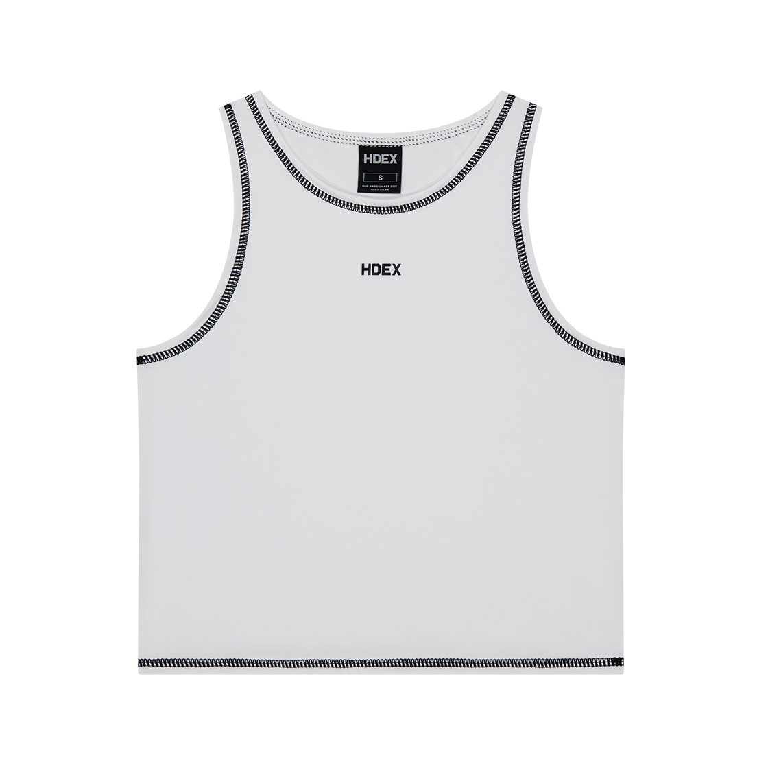 H1AM1WSSL020WH HDEX Pro Stitch Crop Tank Top White