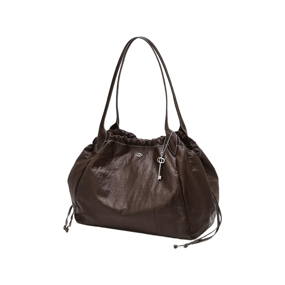AABA6E515W2 Athe Vanessabruno Acc Vapeur Vape Brown Dupeskin Shoulder Bag M Normal Brown