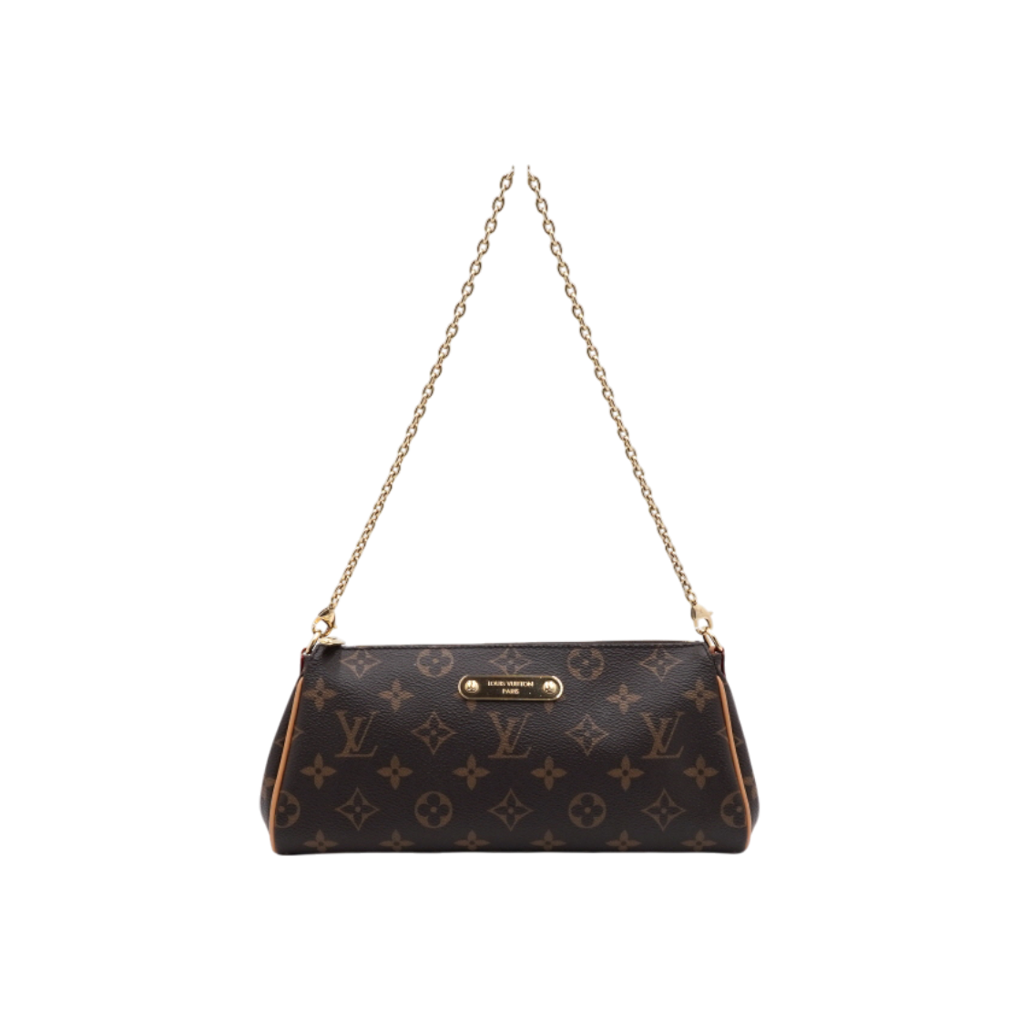 ITS2DQ7LOR2I Louis Vuitton Monogram Canvas Eva Clutch with Gold Chain Shoulder Bag