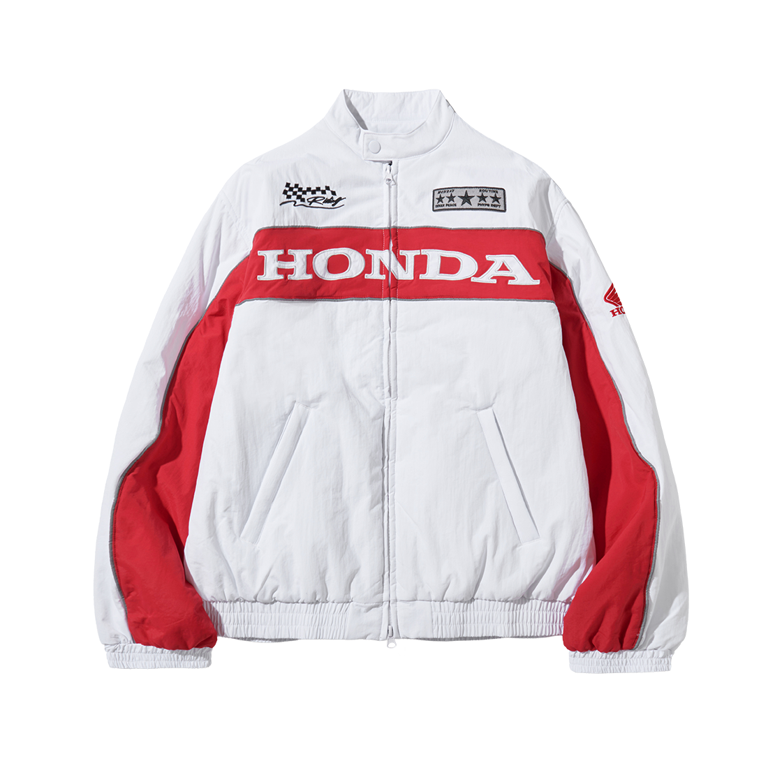 혼다 파이핑 모터사이클 블루종 자켓 화이트(Honda Piping Motorcycle Blouson Jacket White)