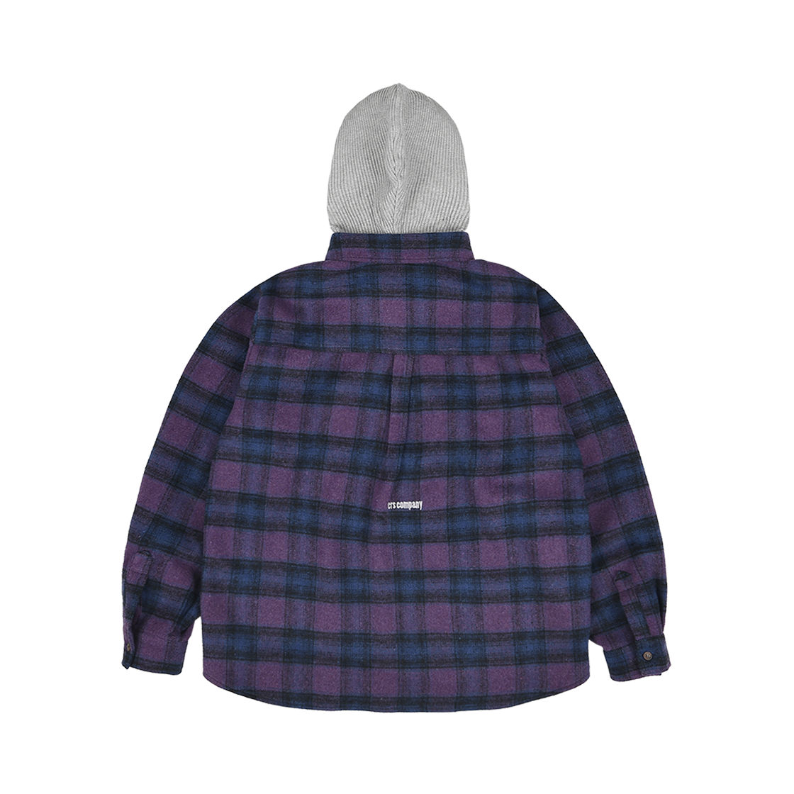 이알에스코 플레이드 후드 셔츠 퍼플(ersco Plaid Hoodie Shirt Purple) - 2