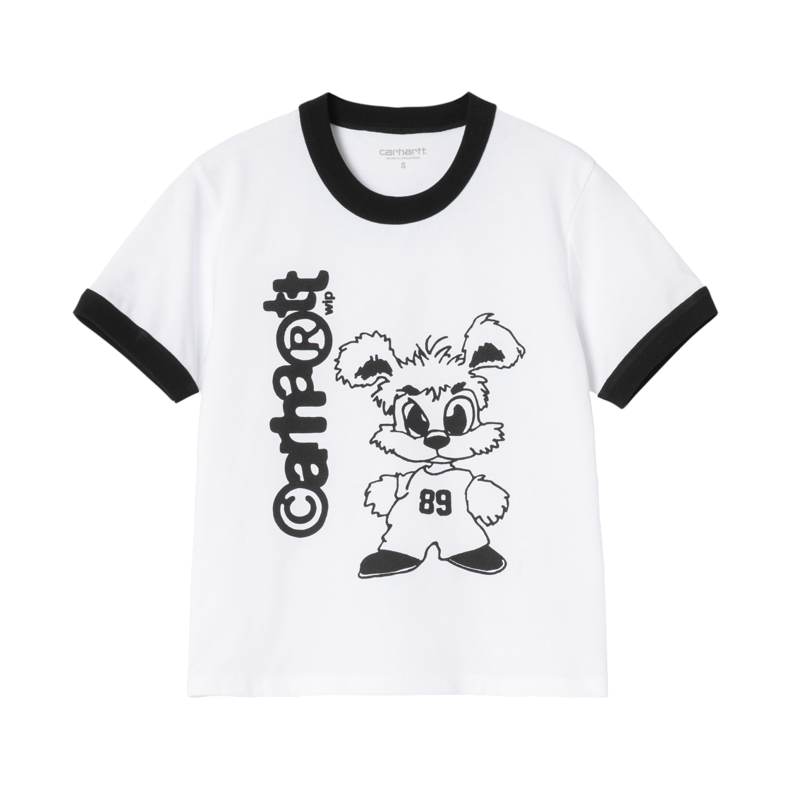 I036392-00A-XX (W) Carhartt WIP S/S IP Ringer T-Shirt White Black