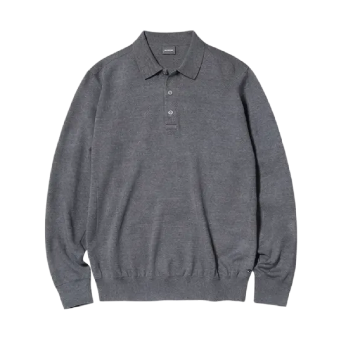 478537-07 Uniqlo Merino Knit Polo Sweater Gray - JP