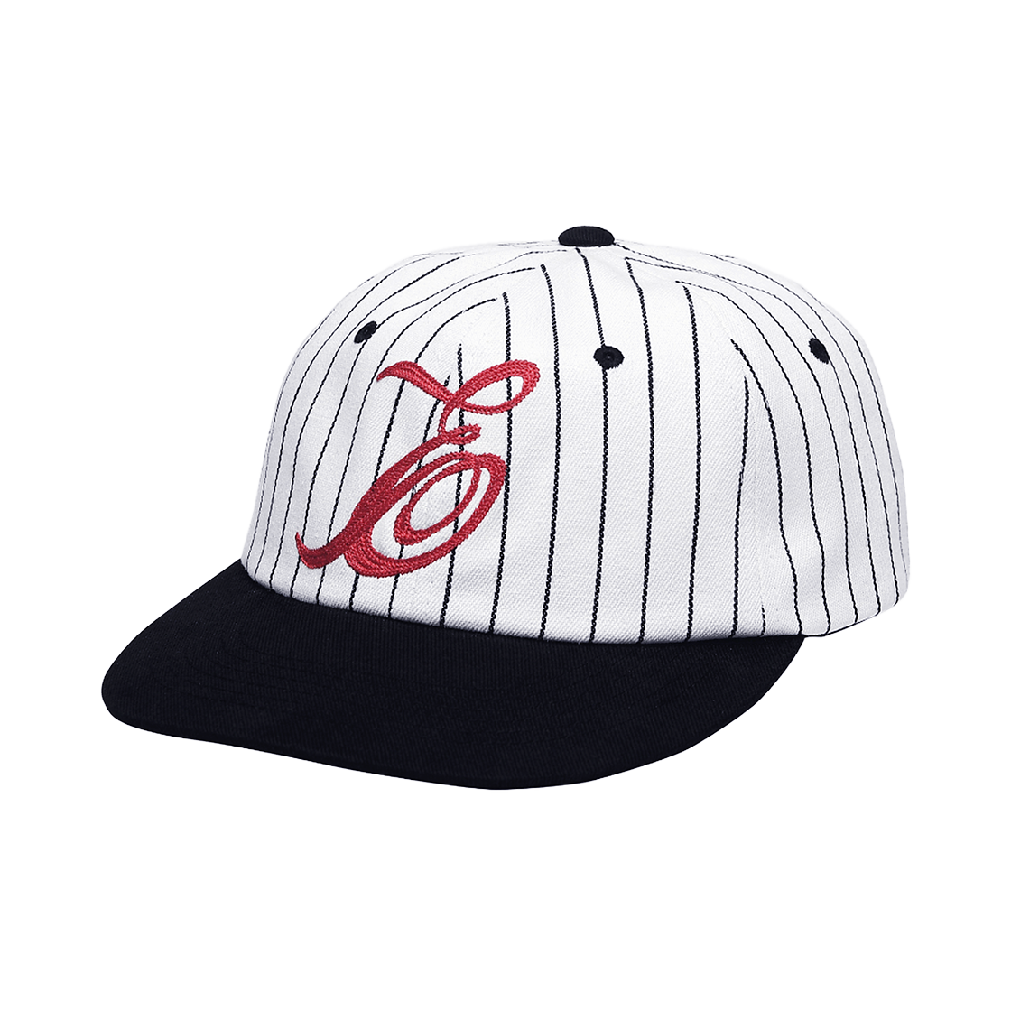 이알에스코 스트라이프 웨이브 로고 캡 블랙