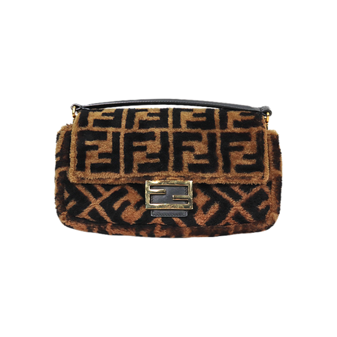 ITB3ABL7VK75 Fendi Juka Shearling Baguette Bag C-A44731