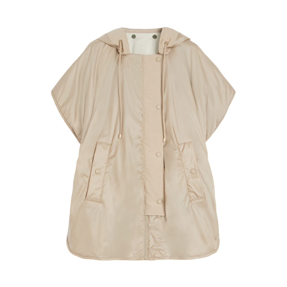 RIVA-021 (W) Max Mara Riva Reversible Water-Repellent Cape Padded Jacket Beige