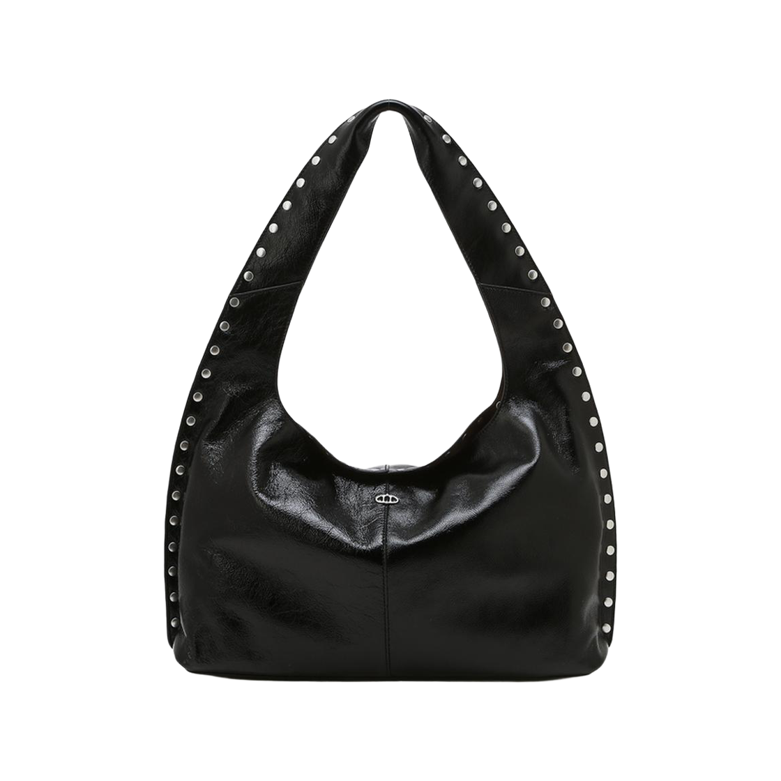 AABA6E461BK Athe Vanessabruno Acc Black Stud Maron Soft Shoulder Bag M Black