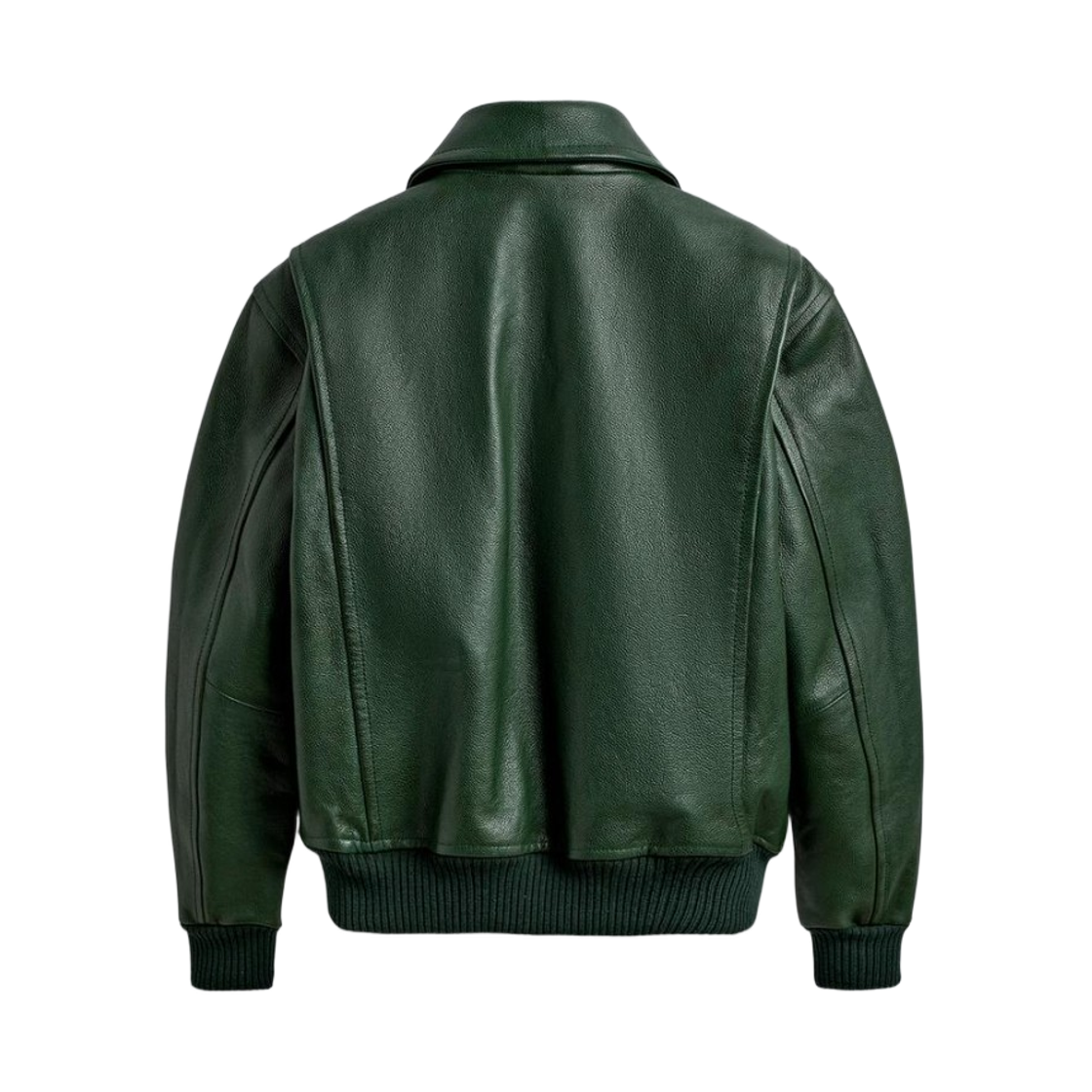 자라 레더 봄버 자켓 미디움 그린(Zara Leather Bomber Jacket Medium Green) - 2
