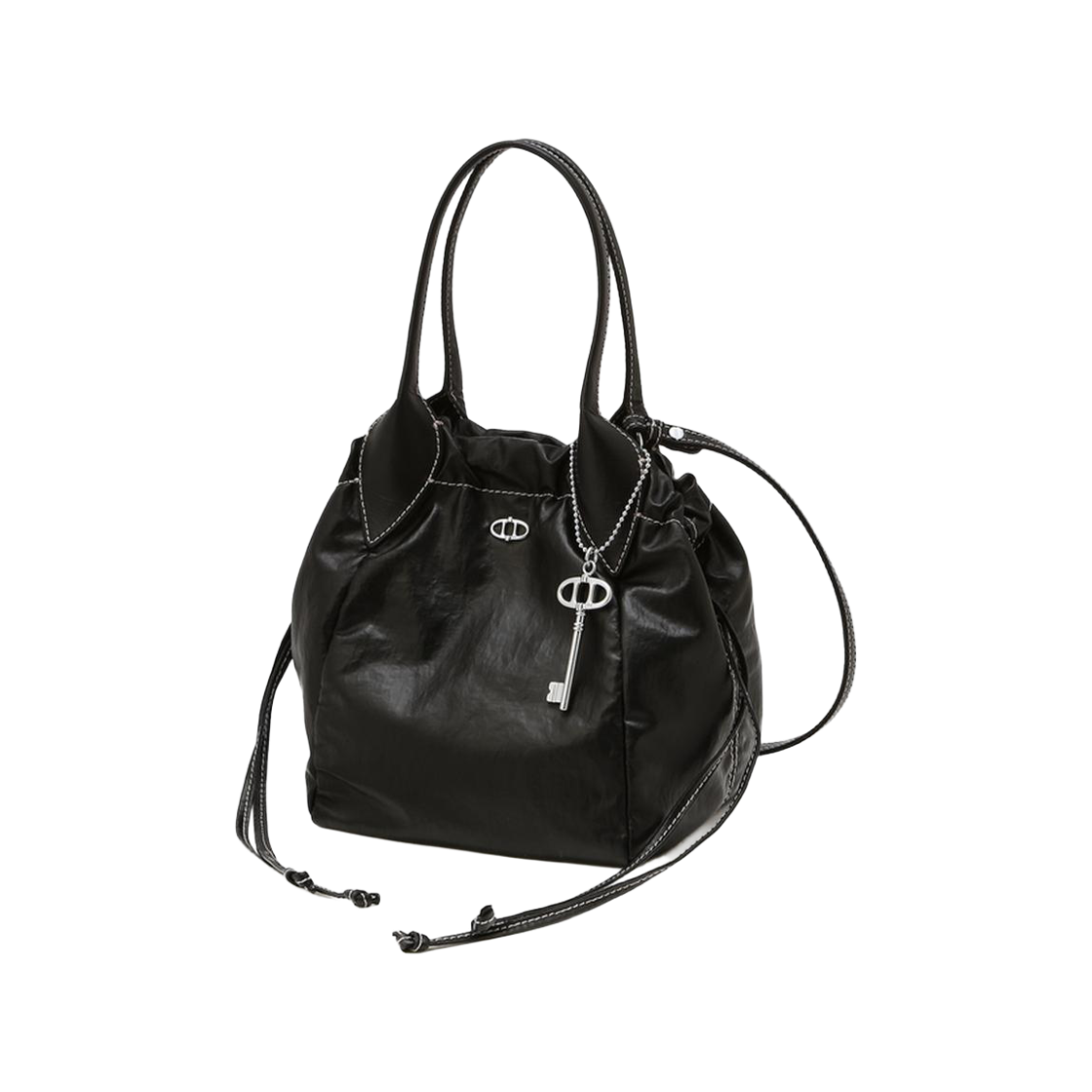AABA6E510BK Athe Vanessabruno Acc Vapeur Vape Black Dupeskin Tote & Crossbody Bag S Black