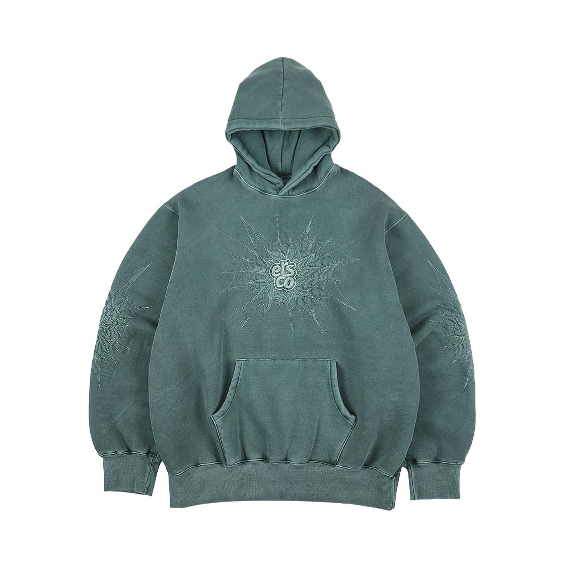 ersco-0003 ersco Cobweb Hoodie Green