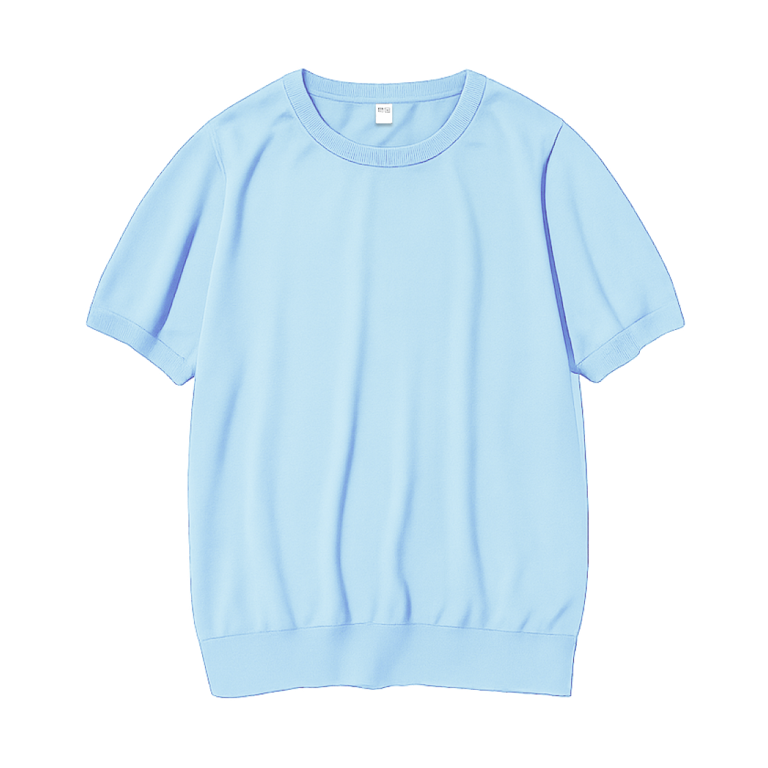 (W) 유니클로 UV 프로텍션 크루넥 스웨터 라이트 블루 - JP((W) Uniqlo UV Protection Crewneck Sweater Light Blue - JP) - 1