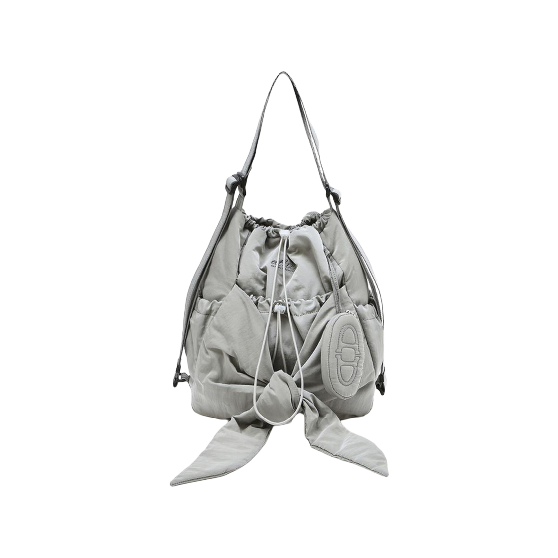 AABA6E911G2 Athe Vanessabruno Acc Ruban Gray Ribbon Backpack & Shoulder Bag S Normal Grey