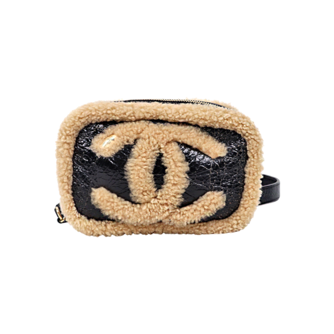 샤넬 블랙 시어링 빅CC 벨트백 A-A45741(Chanel Black Shearling Big CC Belt Bag A-A45741) - 1
