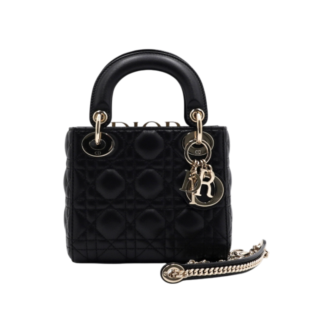 디올 M0505OCAL 블랙 레이디디올 미니 토트백 겸 금장체인 숄더백 크로스백aa59940(Dior M0505OCAL Lady Dior Mini Tote Bag - Black with Gold Chain Shoulder Strap)