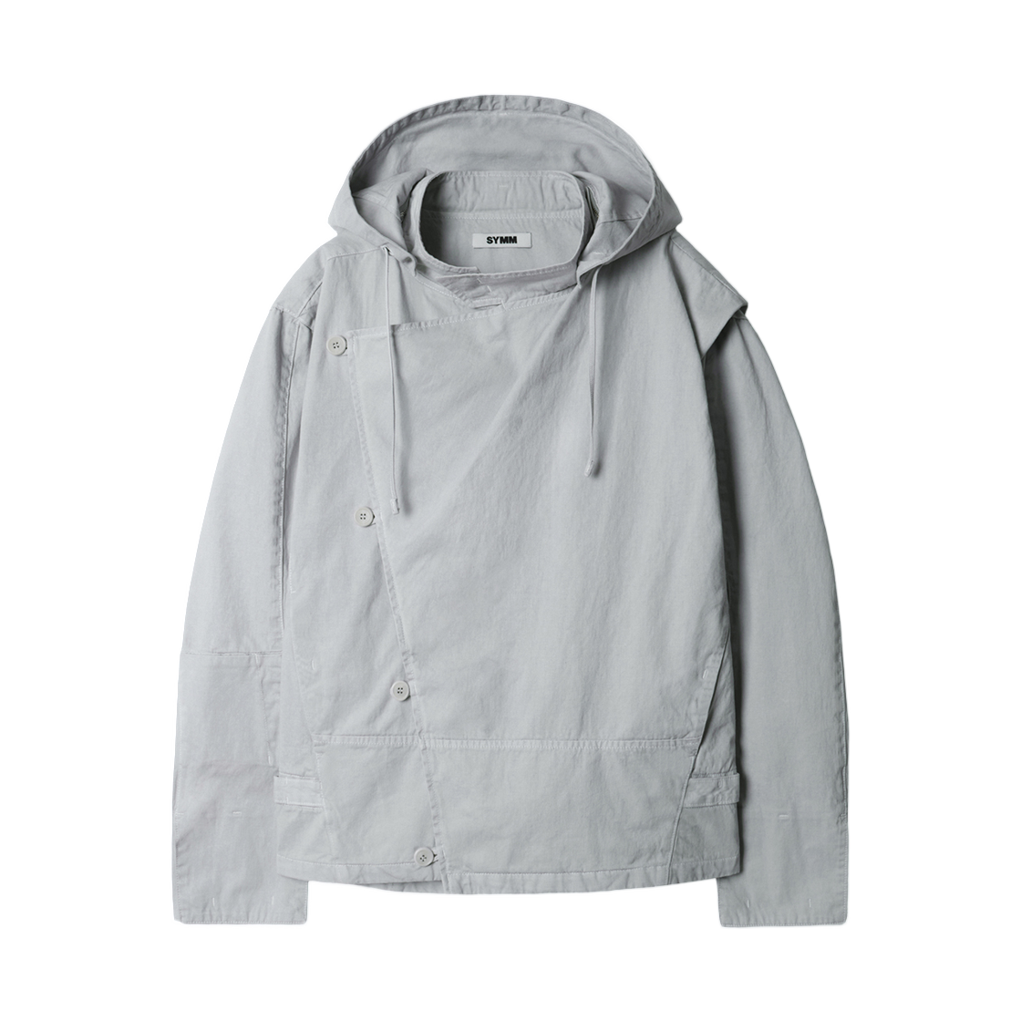 심 드레이프 다이애그널 자켓 라이트 그레이(SYMM Draped Diagonal Jacket Light Grey)